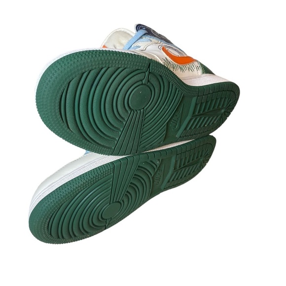 Nike Air Jordan 1 Mid SE GS Size 6.5Y 'STITCH'‎ Sail/Orange DX2462-100 - Picture 12 of 14